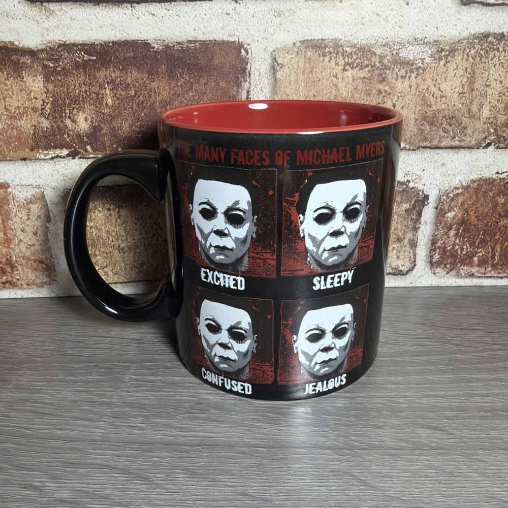 Halloween Many Faces of‎ Michael Myers Ceramic Mug | Holds 20 Ounces